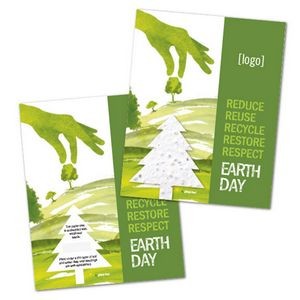 Earth Day Seed Paper Shape Postcard - Design R