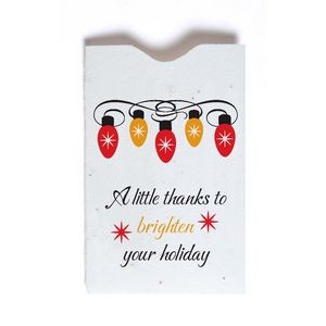 Holiday Seed Paper Card Sleeve - Design C
