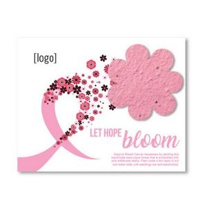 Breast Cancer Awareness Seed Paper Shape Postcard - Design F