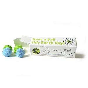 Cardstock Earth Day Gift Box w/4 Seed Bombs Inside - Design C