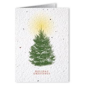Plantable Seed Paper Holiday Greeting Card - Design X