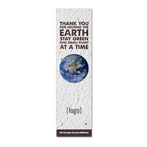 Small Seed Paper Earth Day Bookmark - Design K