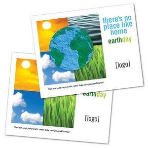 Earth Day Seed Paper Shape Postcard - Design BB