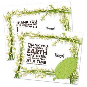 Earth Day Seed Paper Shape Postcard - Design C
