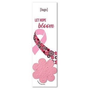 Breast Cancer Awareness Seed Paper Shape Bookmark - Design BB
