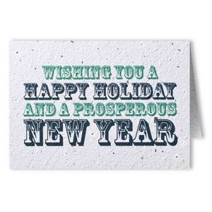Plantable Seed Paper Holiday Greeting Card - Design T
