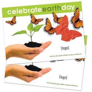 Large Earth Day Seed Paper Shape Postcard - Design F