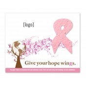 Breast Cancer Awareness Seed Paper Shape Postcard - Design D