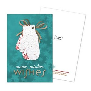 Holiday Seed Paper Shape Postcard - Design AE