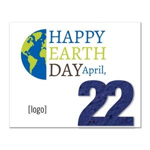 Earth Day Seed Paper Shape Postcard- Design EE