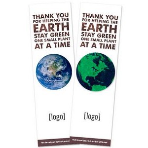 Seed Paper Earth Day Shape Bookmark - Design K