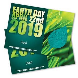 Large Earth Day Seed Paper Shape Postcard - Design N