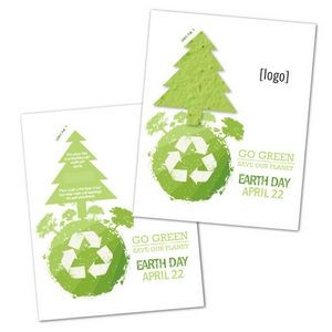 Earth Day Seed Paper Shape Postcard - Design U