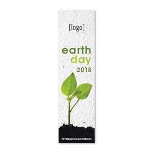 Small Seed Paper Earth Day Bookmark - Design I