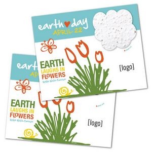 Earth Day Seed Paper Shape Postcard - Design Z