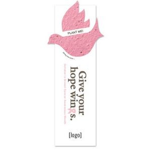 Breast Cancer Awareness Seed Paper Shape Bookmark - Design H
