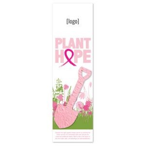 Breast Cancer Awareness Seed Paper Shape Bookmark - Design L
