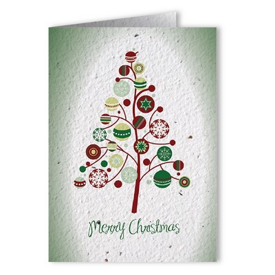 Plantable Seed Paper Holiday Greeting Card - Design K