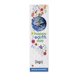 Small Seed Paper Earth Day Bookmark - Design N