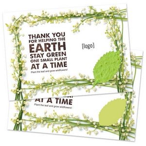 Large Earth Day Seed Paper Shape Postcard - Design I
