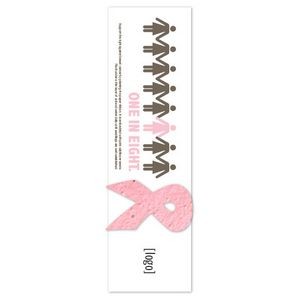 Breast Cancer Awareness Seed Paper Shape Bookmark - Design P