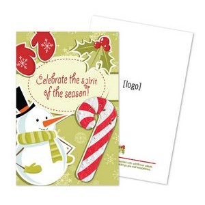 Holiday Seed Paper Shape Postcard - Design AH