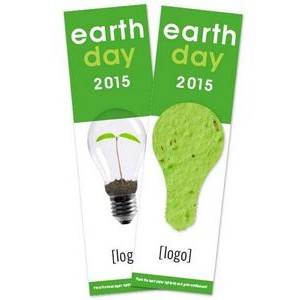 Seed Paper Earth Day Shape Bookmark - Design D