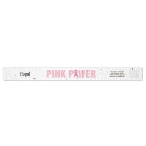 Seed Paper Breast Cancer Awareness Wristband - Style G
