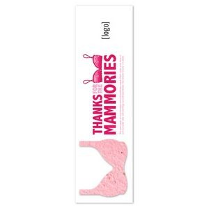 Breast Cancer Awareness Seed Paper Shape Bookmark - Design Y