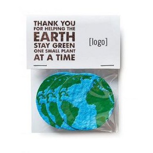 Multi Shape Earth Day Gift Pack w/3 Seed Paper Shapes - Design F