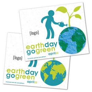 Earth Day Seed Paper Shape Postcard - Design X