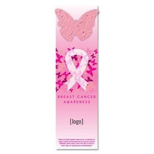 Breast Cancer Awareness Seed Paper Shape Bookmark - Design C