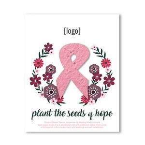 Breast Cancer Awareness Seed Paper Shape Postcard - Design I
