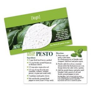 Seed Paper Recipe Card For Basil Pesto