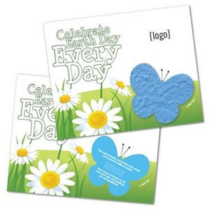 Earth Day Seed Paper Shape Postcard - Design CC