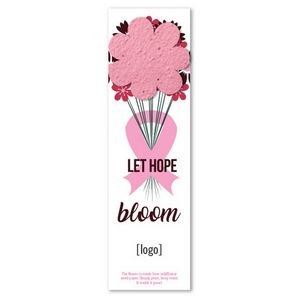 Breast Cancer Awareness Seed Paper Shape Bookmark - Design CC