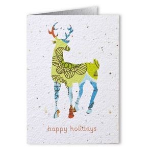 Plantable Seed Paper Holiday Greeting Card - Design A