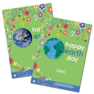 Large Earth Day Seed Paper Shape Postcard - Design G