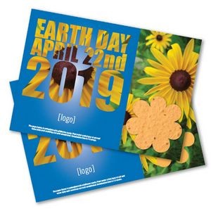 Large Earth Day Seed Paper Shape Postcard - Design L