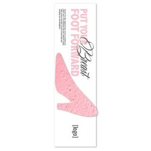 Breast Cancer Awareness Seed Paper Shape Bookmark - Design S