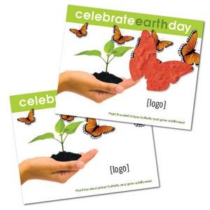 Earth Day Seed Paper Shape Postcard - Design G