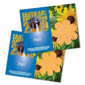 Earth Day Seed Paper Shape Postcard - Design L