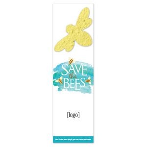 Seed Paper Save The Bees Shape Bookmark - Design A