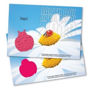 Large Earth Day Seed Paper Shape Postcard - Design O