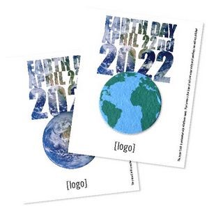 Earth Day Seed Paper Shape Postcard - Design Q
