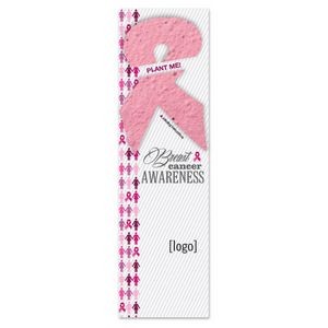 Breast Cancer Awareness Seed Paper Shape Bookmark - Design A