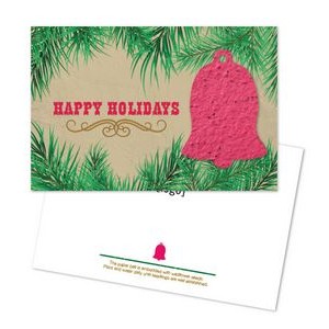 Holiday Seed Paper Shape Postcard - Design R