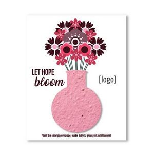 Breast Cancer Awareness Seed Paper Shape Postcard