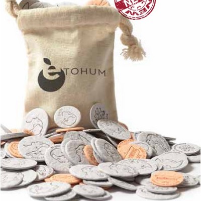 40pc Seed Paper Coin Bag