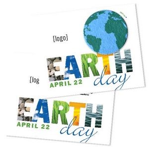 Earth Day Seed Paper Shape Shape Postcard - Design AA